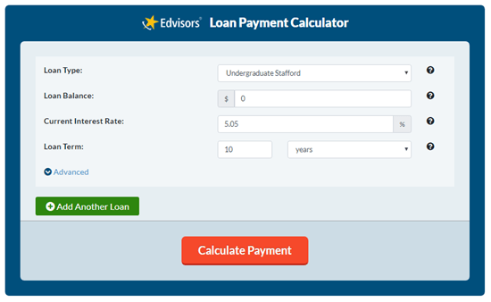 edvisors student loan payment calculator