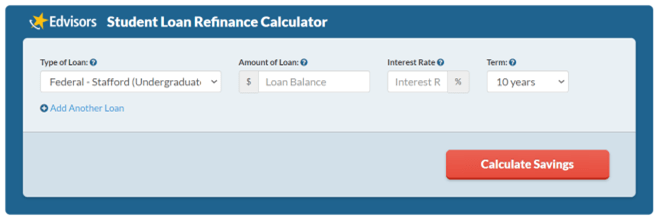 edvisors student loan refinance calculator